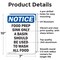 Signmission Food Prep Sink Only A Basin Should, 7 in W x Rectangle, Aluminum OS-2PACK-NS-A-710-V-12834 - alternate 5